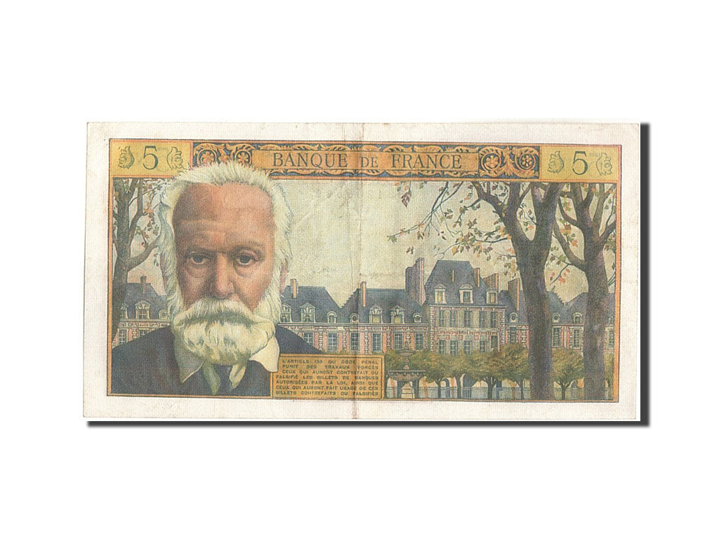 France, 5 Nouveaux Francs, 5 NF 1959-1965 ''Victor Hugo'', 1965, KM:141a, 196...
