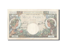 France, 1000 Francs, 1 000 F 1940-1944 ''Commerce et Industrie'', 1944, KM:96...