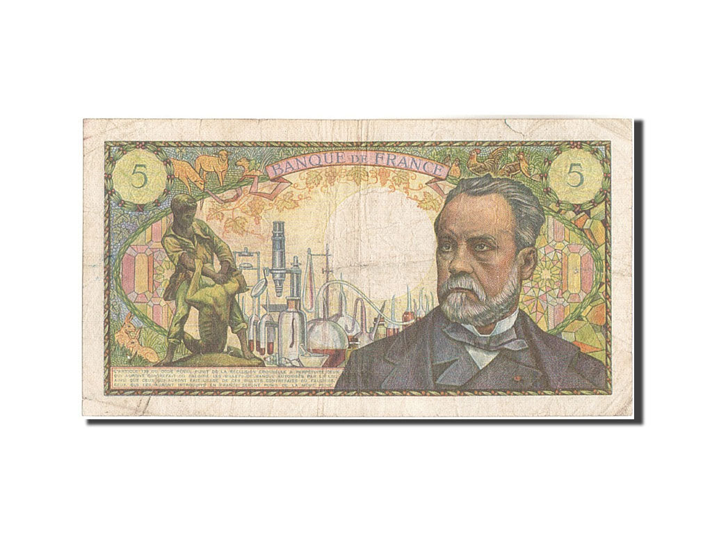 Banknote, France, 5 Francs, 5 F 1966-1970 ''Pasteur'', 1968, 1968-04-04