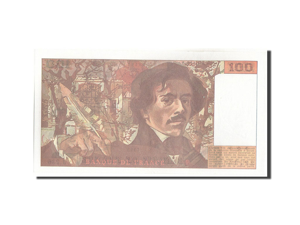 Banconote, Francia, 100 Francs, 100 F 1978-1995 ''Delacroix'', 1993, 1993, SPL-