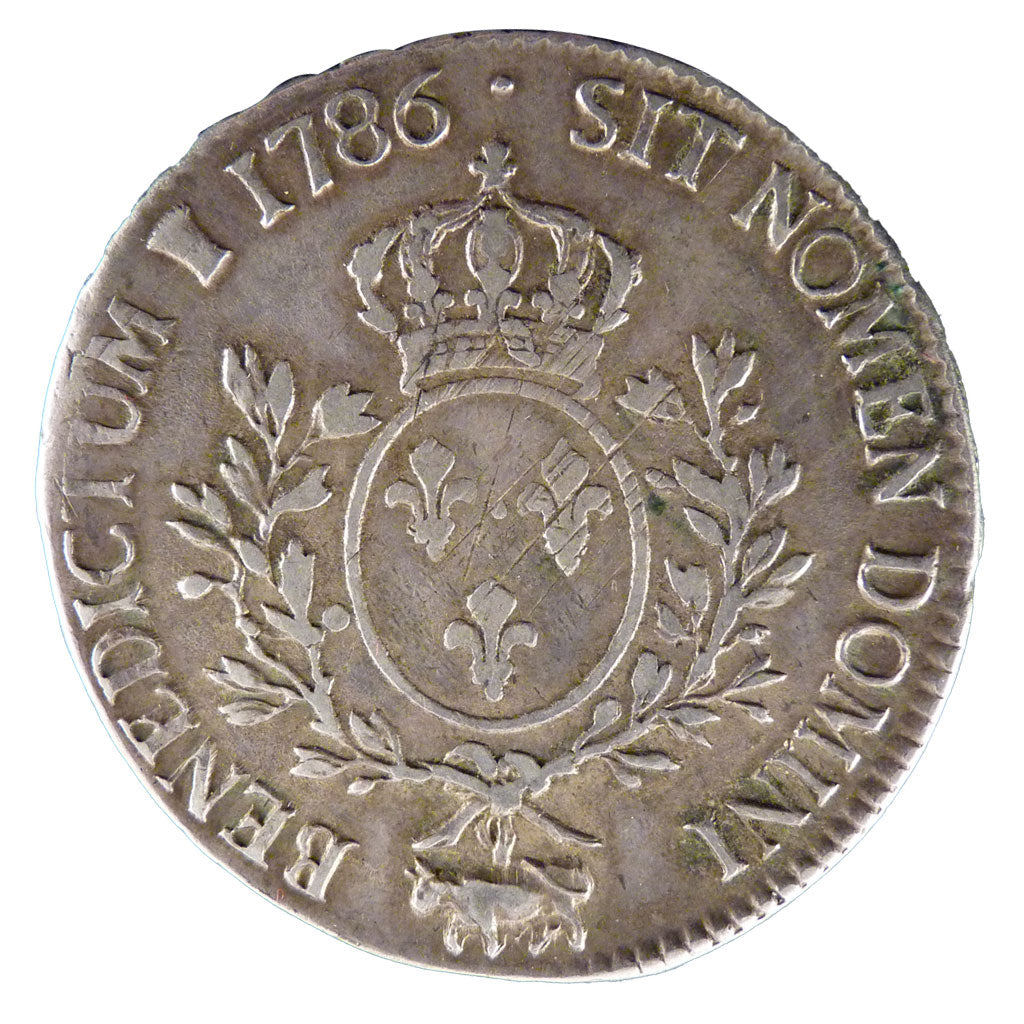 FRANCE, Écu de Béarn aux branches d'olivier, Ecu, 1786, Pau, VF(30-35), Silver, 