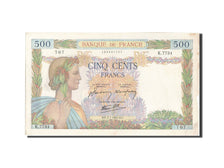 Geldschein, Frankreich, 500 Francs, 500 F 1940-1944 ''La Paix'', 1943