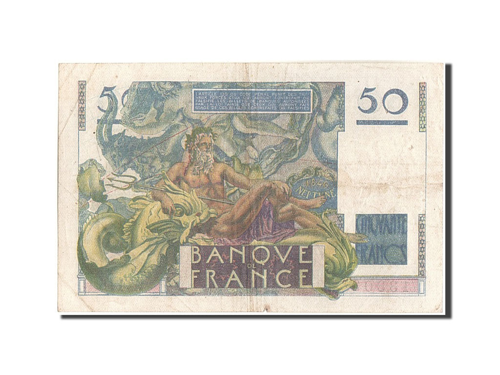 Frankreich, 50 Francs, 50 F 1946-1951 ''Le Verrier'', 1949, KM:127b, 1949-02-...