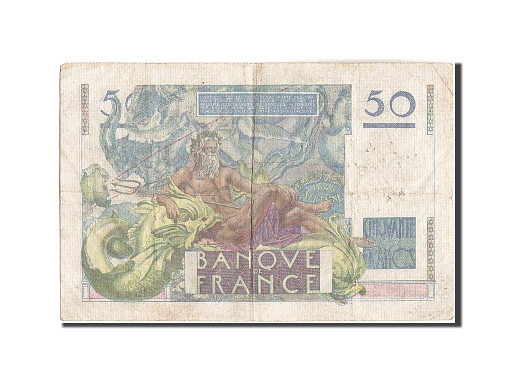 Billete, Francia, 50 Francs, 50 F 1946-1951 ''Le Verrier'', 1950, 1950-08-24