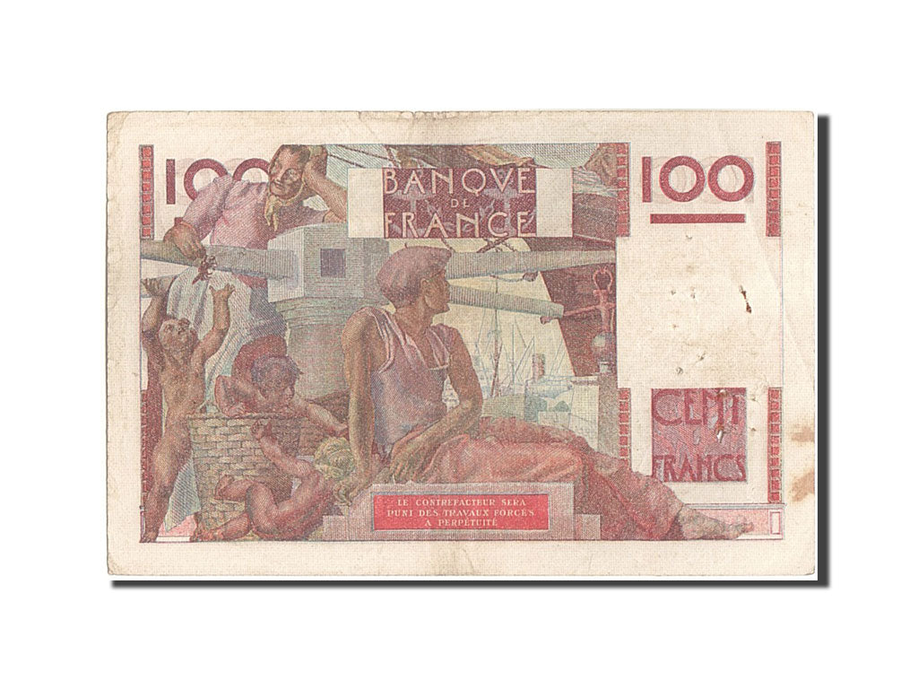 Francia, 100 Francs, 100 F 1945-1954 ''Jeune Paysan'', 1946, KM:128a, 1946-11...