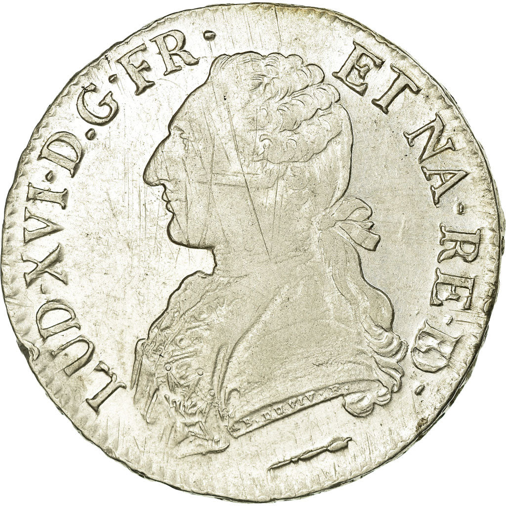 Coin, France, Louis XVI, Écu de Béarn aux branches d'olivier, Ecu, 1786, Pau