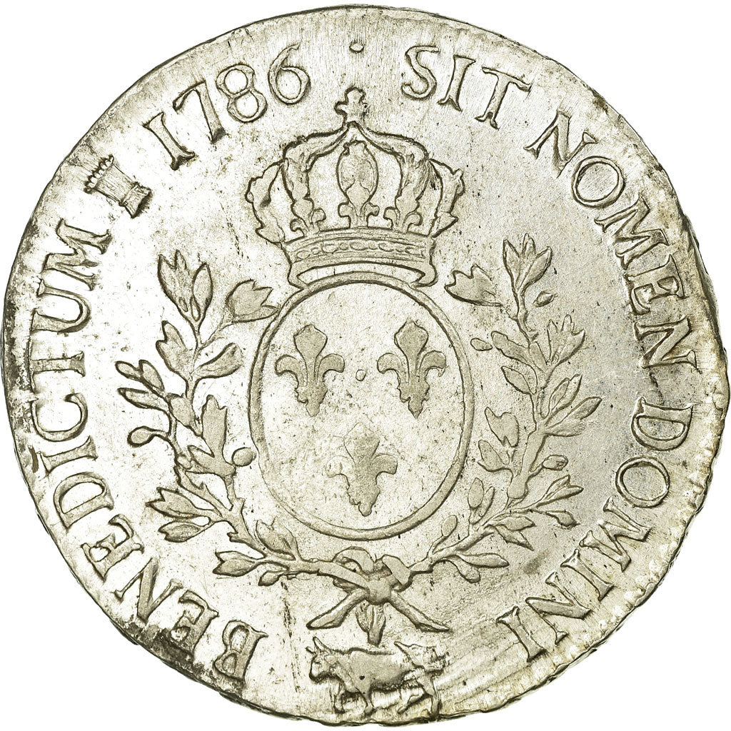 Coin, France, Louis XVI, Écu de Béarn aux branches d'olivier, Ecu, 1786, Pau