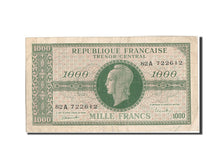Biljet, Frankrijk, 1000 Francs, 1943-1945 Marianne, 1945, Undated (1945), TTB