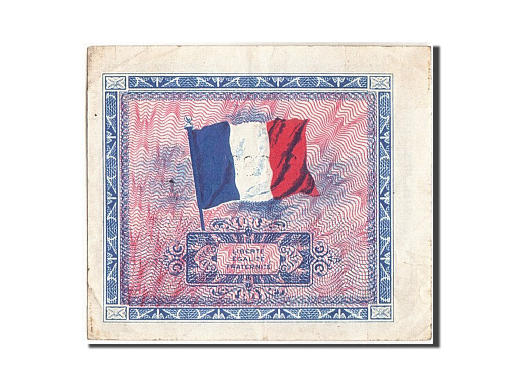 Banconote, Francia, 2 Francs, 1944 Flag/France, 1944, 1944, MB+, Fayette:VF16.2