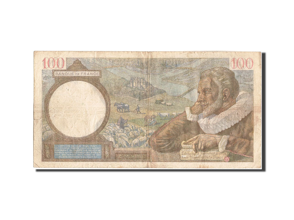 Banknote, France, 100 Francs, 100 F 1939-1942 ''Sully'', 1941, 1941-10-30