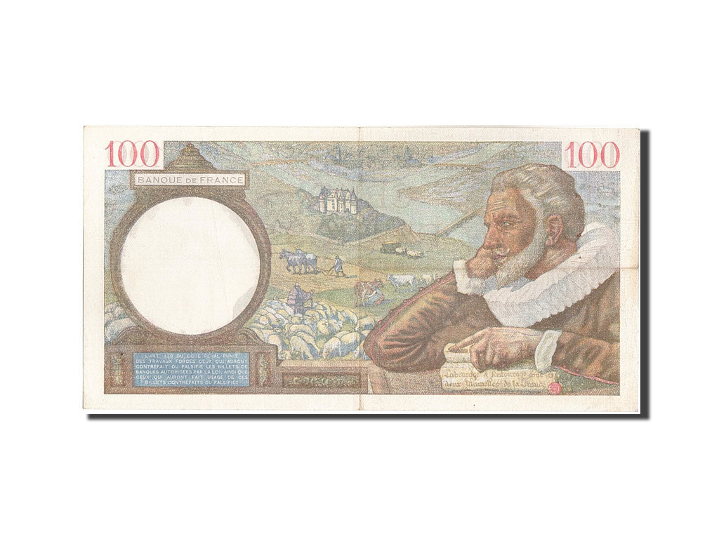 France, 100 Francs, 100 F 1939-1942 ''Sully'', 1940, KM:94, 1940-07-11, EF(40...