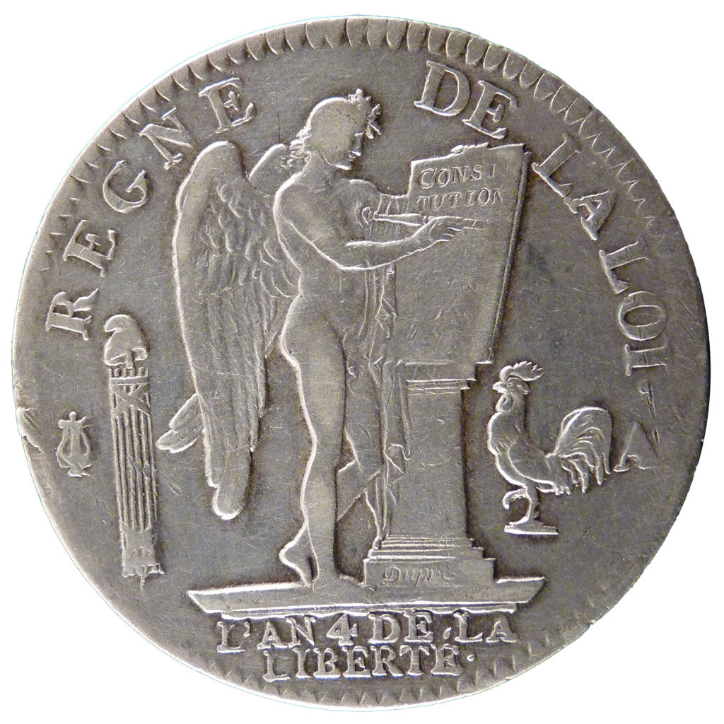 FRANCE, Écu de 6 livres françois, ECU, 6 Livres, 1792, Paris, KM #615.1, EF...