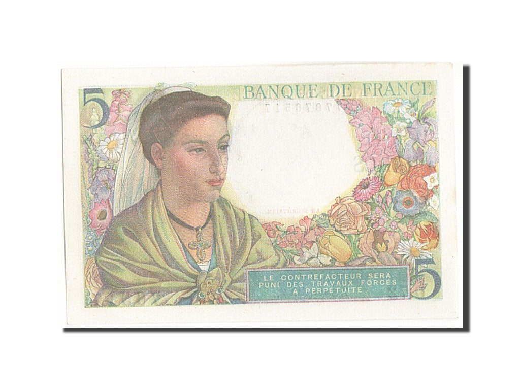 Billet, France, 5 Francs, 5 F 1943-1947 ''Berger'', 1943, 1943-08-05, SPL+