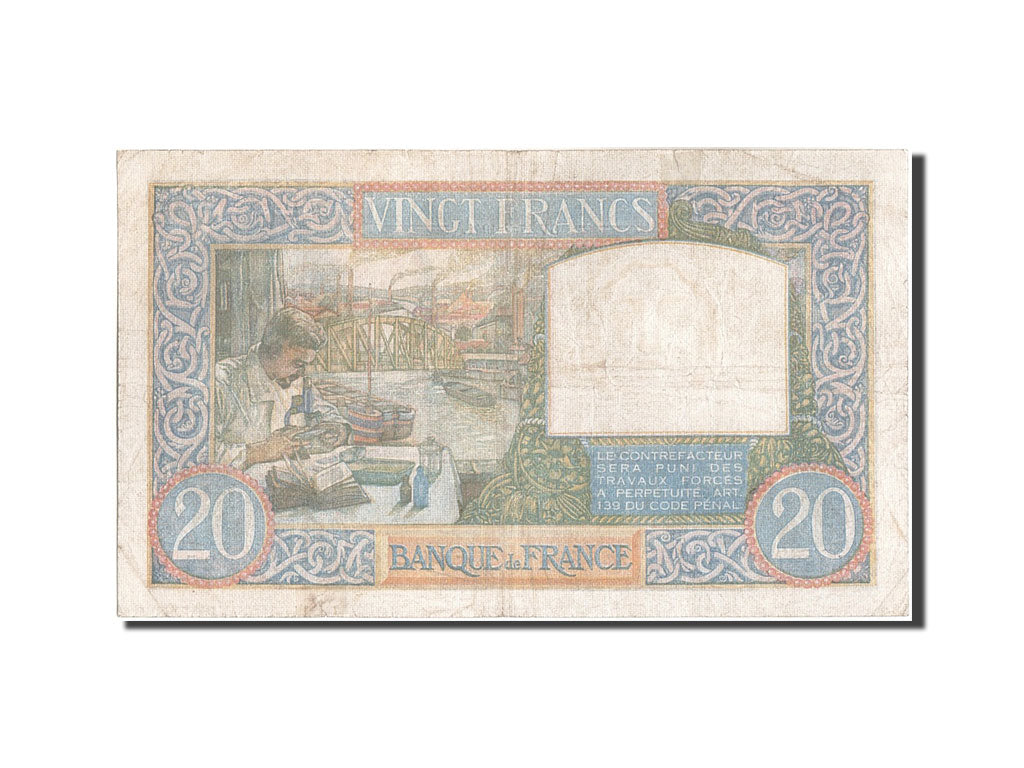 Frankreich, 20 Francs, 20 F 1939-1942 ''Science et Travail'', 1941, KM:92b, 1...