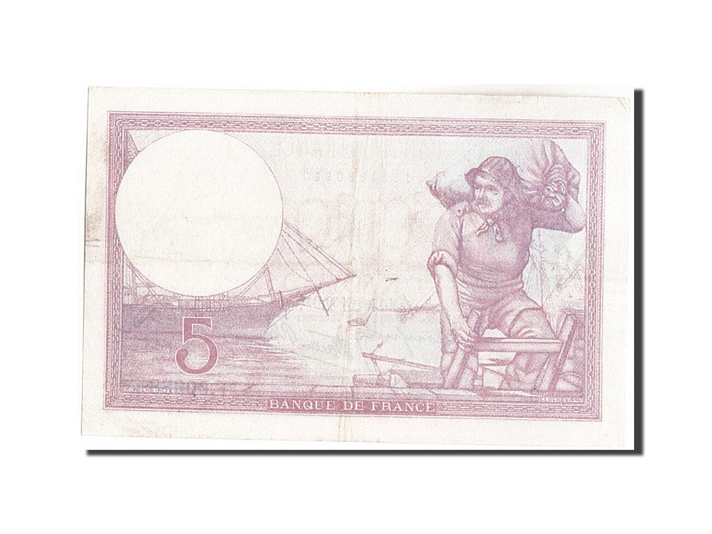 Francia, 5 Francs, 5 F 1917-1940 ''Violet'', 1939, KM:83, 1939-08-17, BB, Fay...