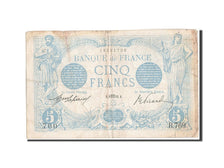 France, 5 Francs, 5 F 1912-1917 ''Bleu'', 1912, 1912-08-09, KM:70, TB, Fayett...