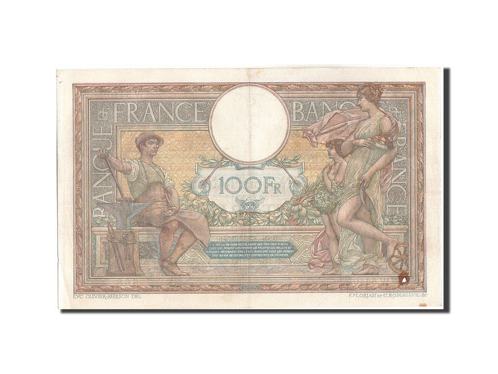 Billet, France, 100 Francs, 100 F 1908-1939 ''Luc Olivier Merson'', 1918