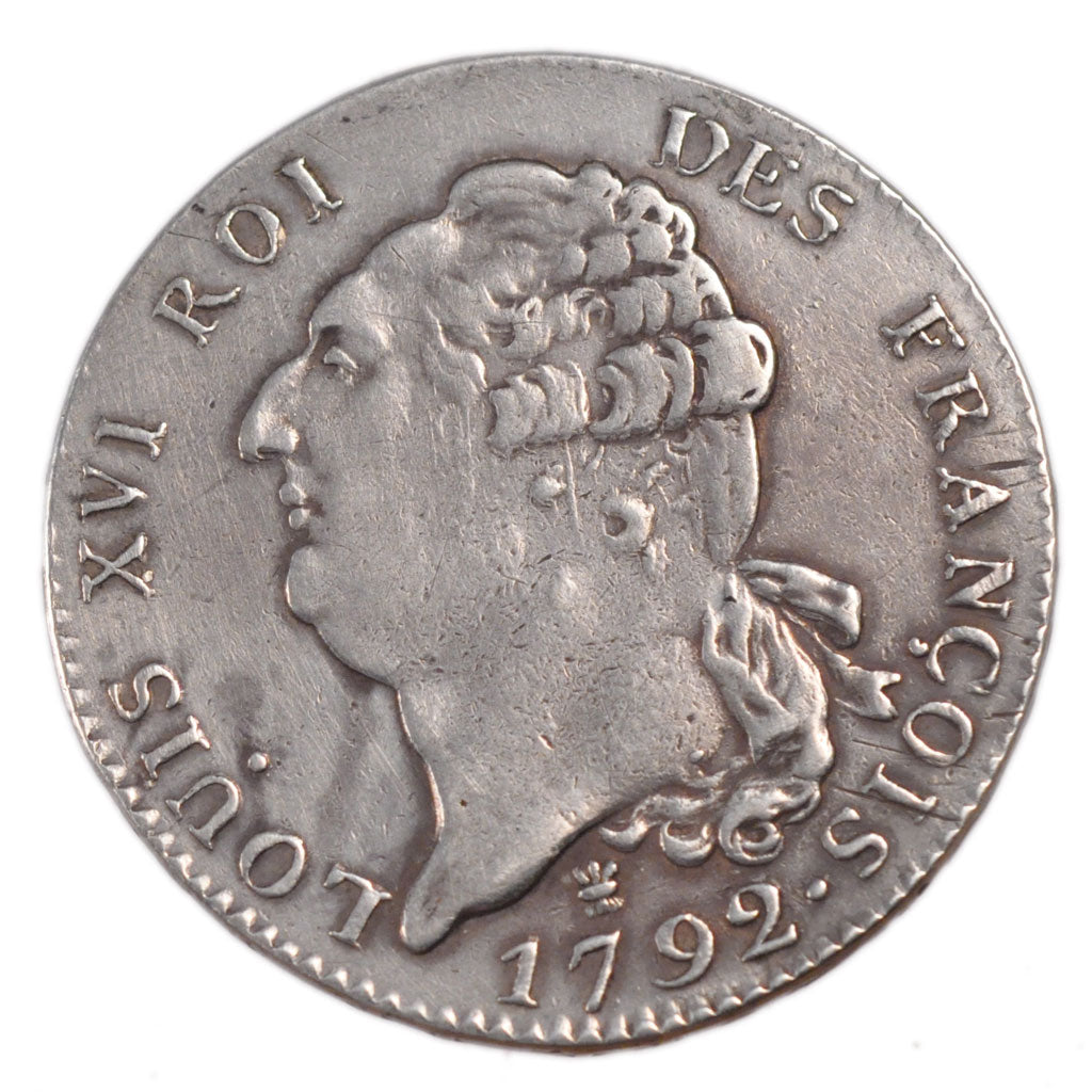 Francia, Écu de 6 livres françois, ECU, 6 Livres, 1792, Limoges, MB+, Argen...