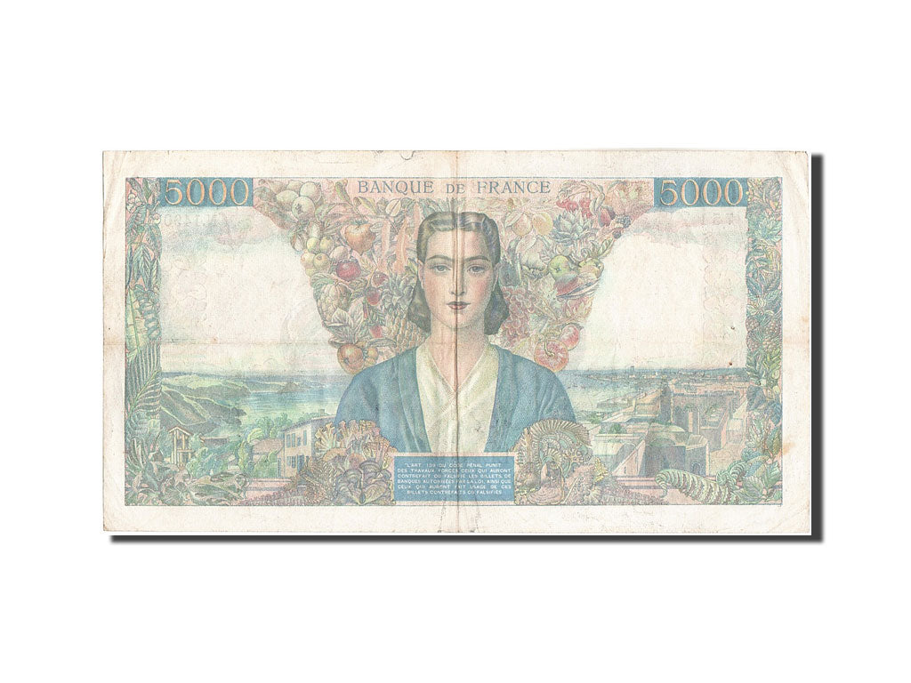 France, 5000 Francs, 5 000 F 1942-1947 ''Empire Français'', 1945, KM:103c, 1...