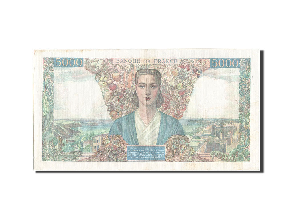 France, 5000 Francs, 5 000 F 1942-1947 ''Empire Français'', 1945, KM:103c, 1...