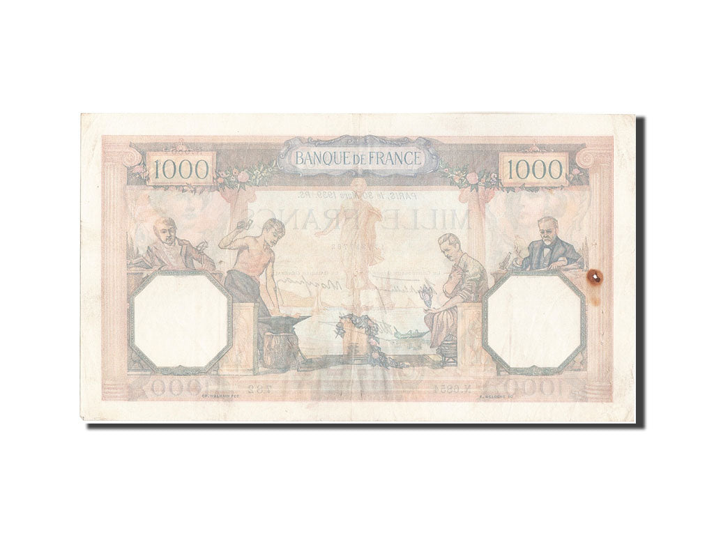 Francia, 1000 Francs, 1 000 F 1927-1940 ''Cérès et Mercure'', 1939, KM:90c,...