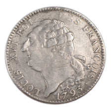 FRANCE, Écu de 6 livres françois, ECU, 6 Livres, 1793, Paris, KM #615.1, VF...
