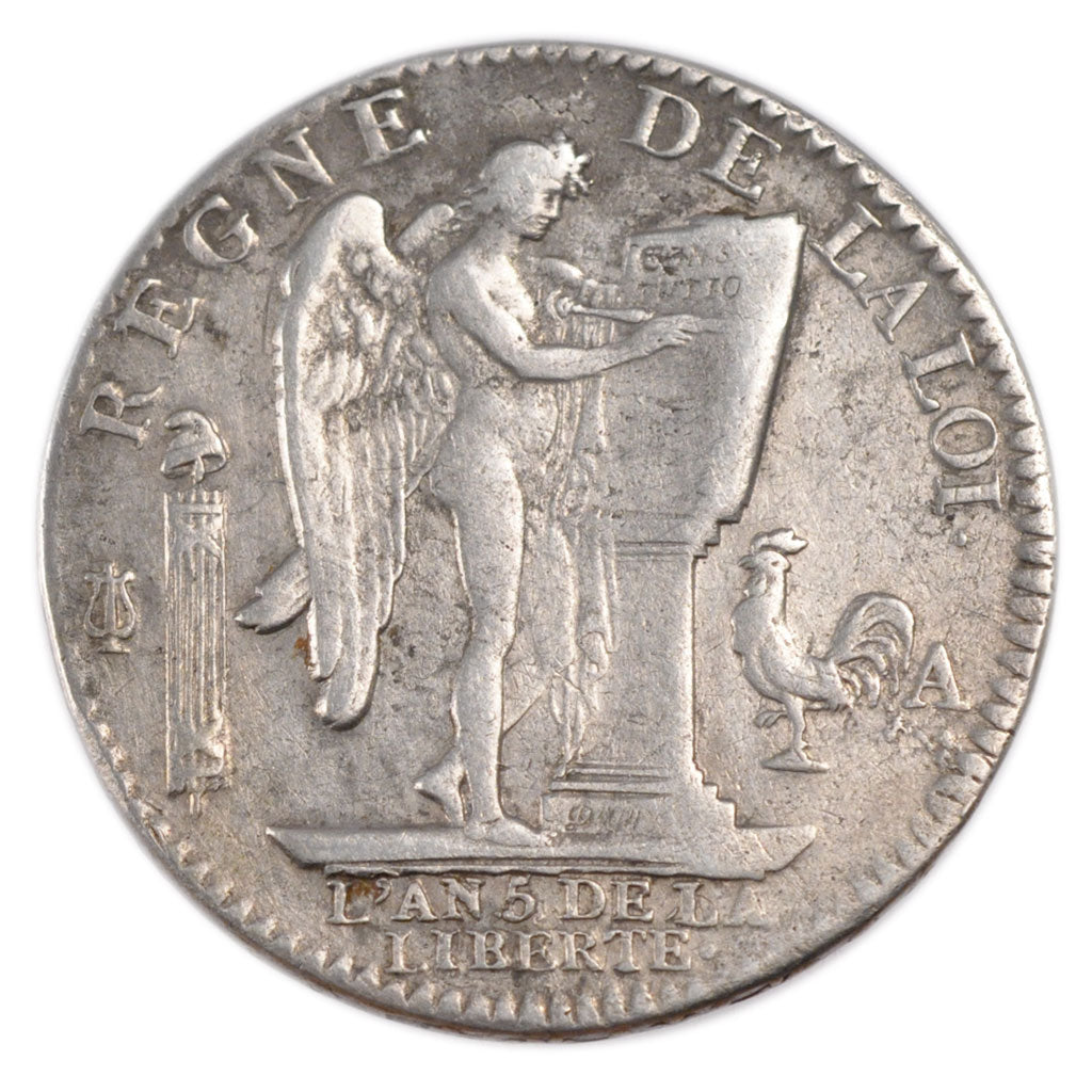 FRANCE, Écu de 6 livres françois, ECU, 6 Livres, 1793, Paris, KM #615.1, VF...