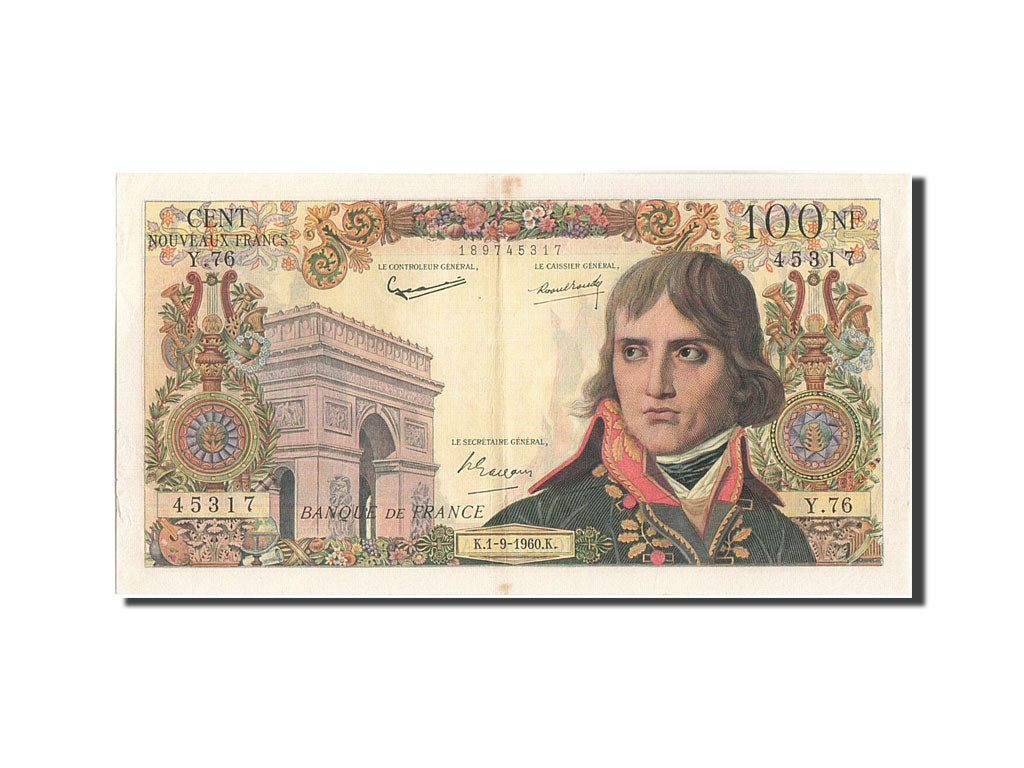 France, 100 Nouveaux Francs, 100 NF 1959-1964 ''Bonaparte'', 1960, KM:144a, 1...