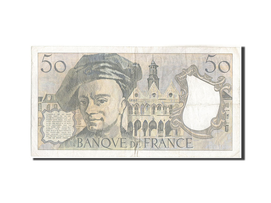 Francia, 50 Francs, 50 F 1976-1992 ''Quentin de La Tour'', 1986, KM:152b, 198...