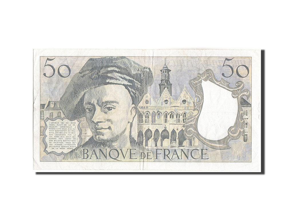 Francia, 50 Francs, 50 F 1976-1992 ''Quentin de La Tour'', 1986, KM:152b, 198...