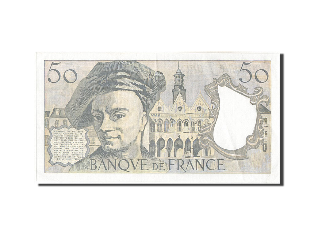 France, 50 Francs, 50 F 1976-1992 ''Quentin de La Tour'', 1990, KM:152e, 1990...