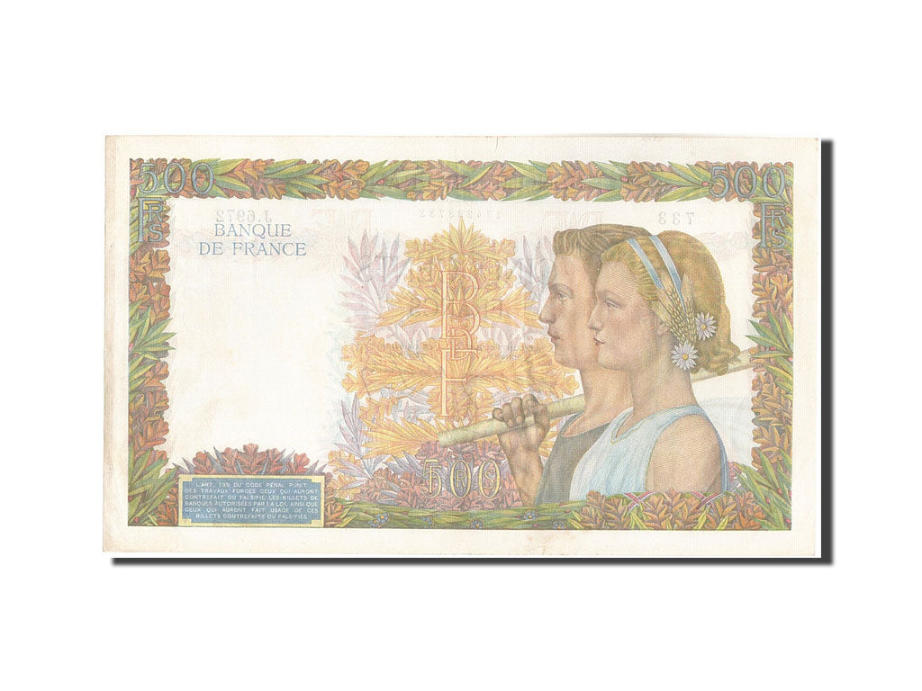 France, 500 Francs, 500 F 1940-1944 ''La Paix'', 1942, 1942-10-01, KM:95b, SP...
