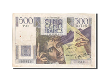France, 500 Francs, 500 F 1945-1953 ''Chateaubriand'', 1945, KM:129a, 1945-11...