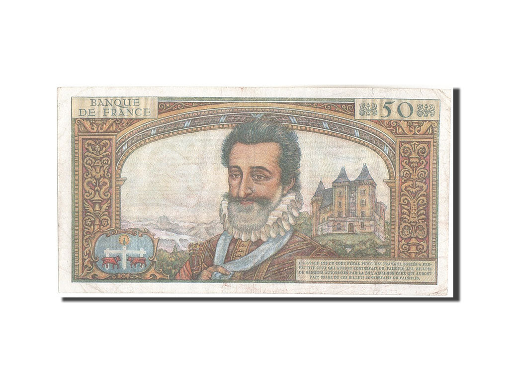 Banknote, France, 50 Nouveaux Francs, 50 NF 1959-1961 ''Henri IV'', 1960