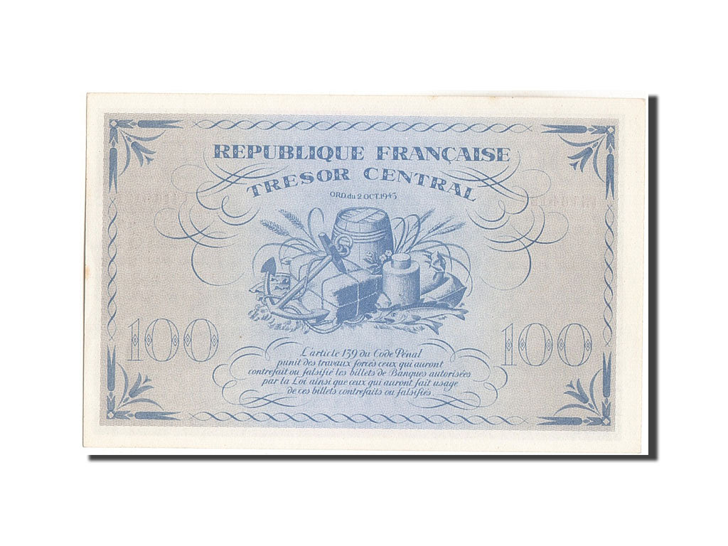France, 100 Francs, 1943-1945 Marianne, 1943, KM:105a, 1943-10-02, UNC(63), F...