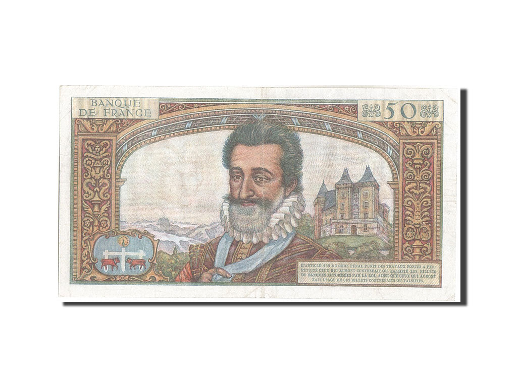 Banknote, France, 50 Nouveaux Francs, 50 NF 1959-1961 ''Henri IV'', 1960