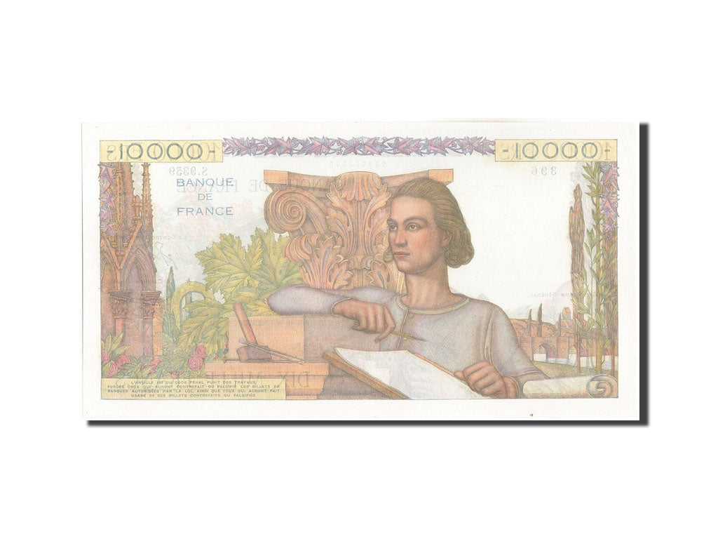 Billet, France, 10,000 Francs, 10 000 F 1945-1956 ''Génie Français'', 1955