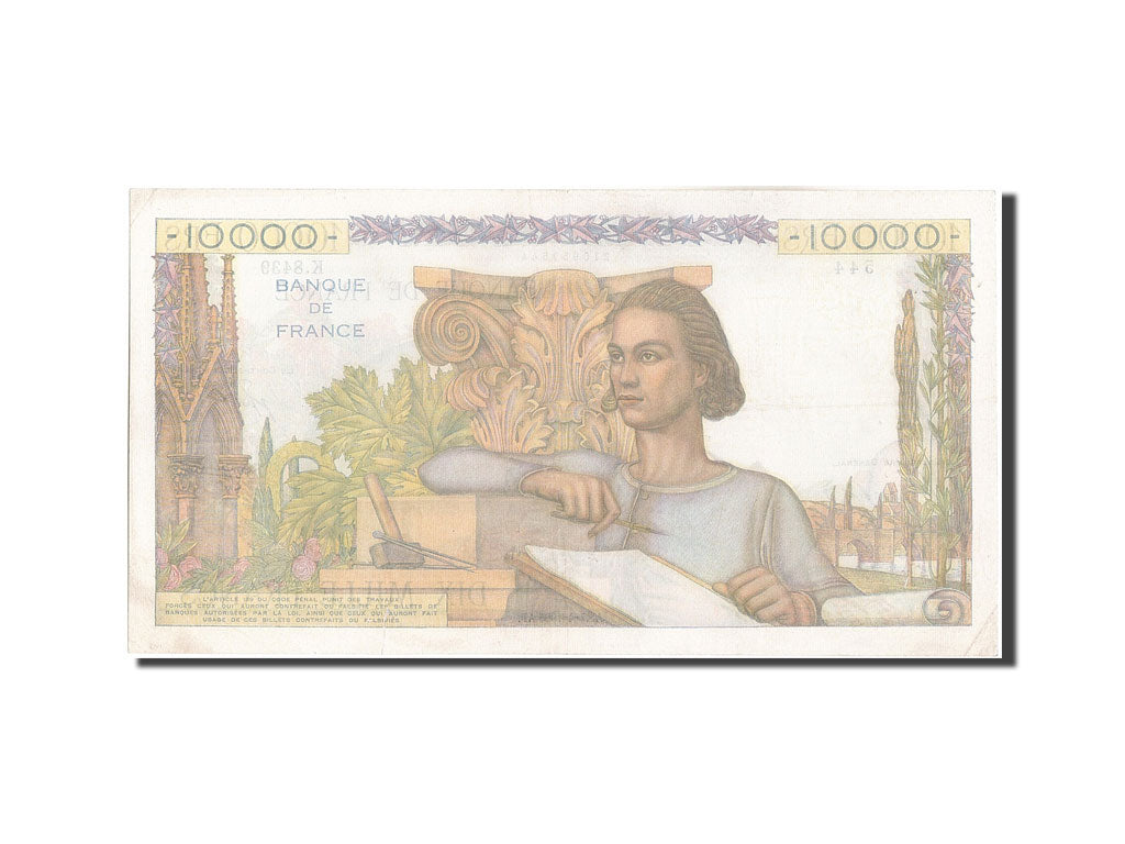 France, 10,000 Francs, 10 000 F 1945-1956 ''Génie Français'', 1955, KM:132d...