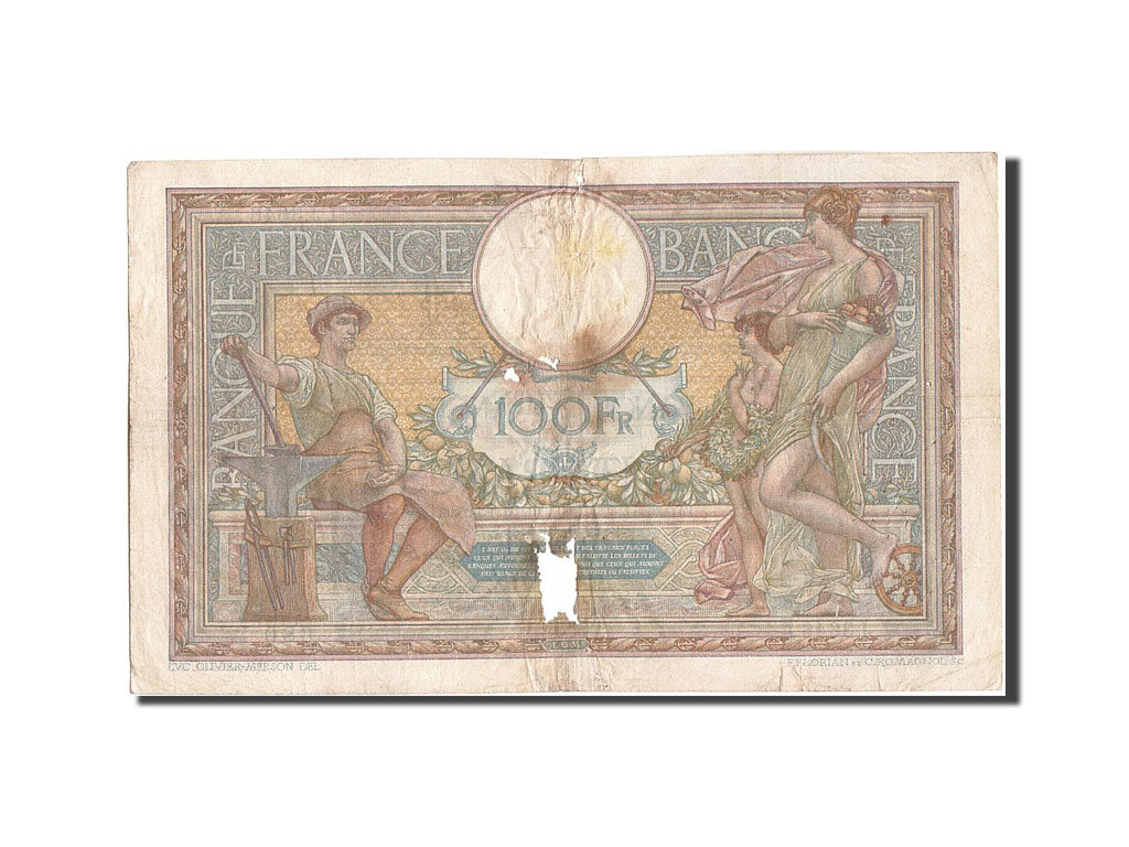 France, 100 Francs, 100 F 1908-1939 ''Luc Olivier Merson'', 1916, KM:71a, 191...
