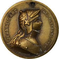 Francia, medalla, Jeanne d'Arc, Ville de Reims, 1920, Corbière, MBC+, Bronce