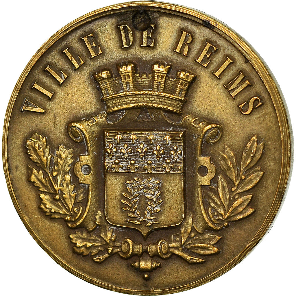 Francia, medalla, Jeanne d'Arc, Ville de Reims, 1920, Corbière, MBC+, Bronce