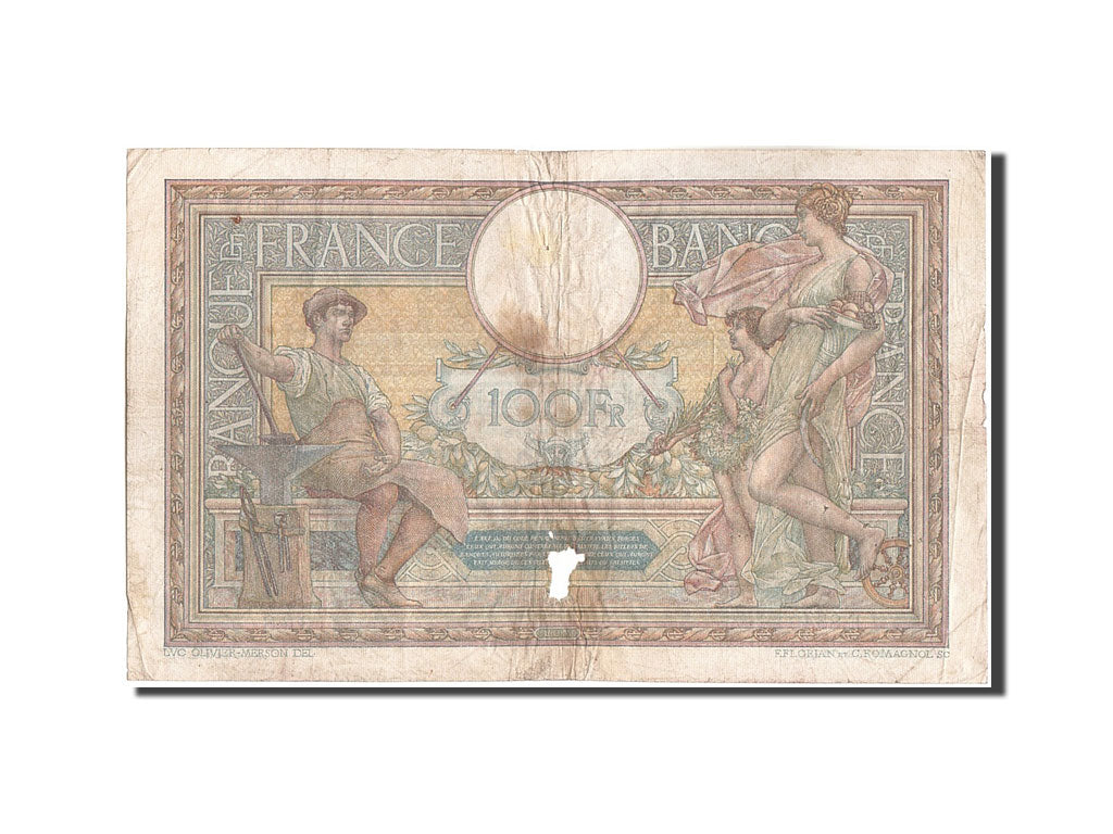 Francia, 100 Francs, 100 F 1908-1939 ''Luc Olivier Merson'', 1922, KM:71c, 19...