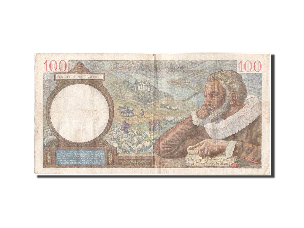 Banknote, France, 100 Francs, 100 F 1939-1942 ''Sully'', 1940, 1940-11-07