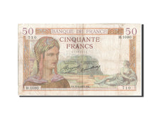 Banknot, Francja, 50 Francs, Cérès, 1935, 1935-04-04, VG(8-10), Fayette:17.7