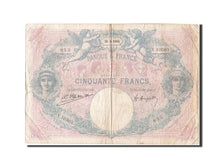 Francia, 50 Francs, 50 F 1889-1927 ''Bleu et Rose'', 1924, KM:64g, 1924-03-25...