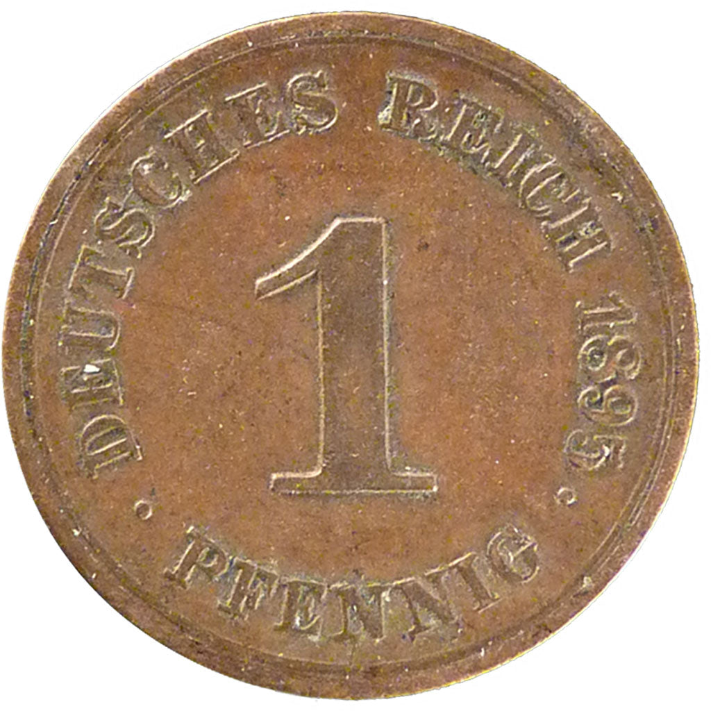 Germany, 1 Pfennig, 1895, Karlsruhe, EF(40-45), Copper, 2.00
