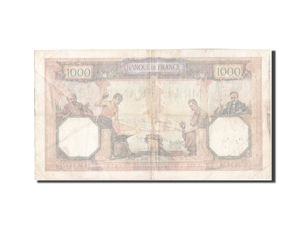 France, 1000 Francs, 1 000 F 1927-1940 ''Cérès et Mercure'', 1927, KM:79a,...