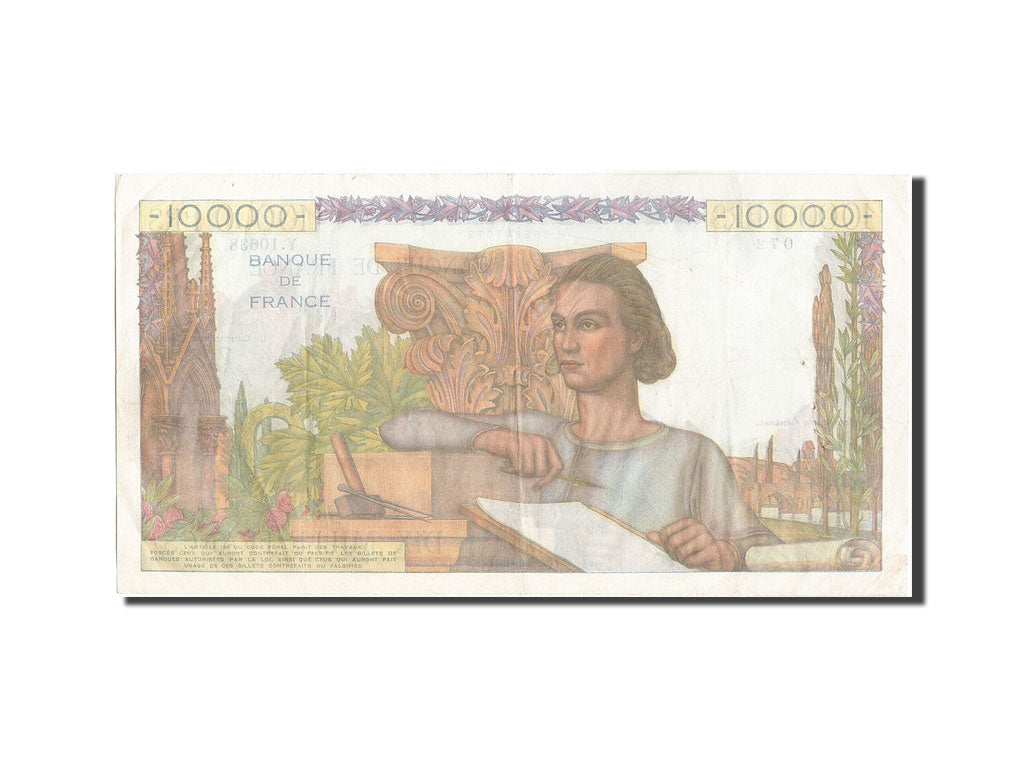 Frankreich, 10,000 Francs, 10 000 F 1945-1956 ''Génie Français'', 1956, KM:...
