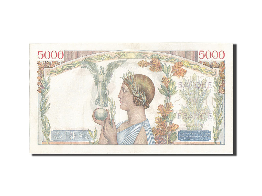 France, 5000 Francs, 5 000 F 1934-1944 ''Victoire'', 1939, 1939-05-25, KM:97a...