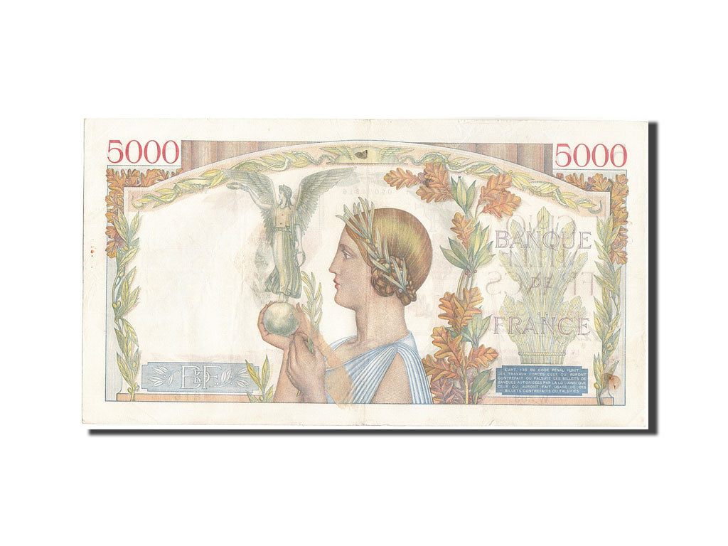 Billet, France, 5000 Francs, 5 000 F 1934-1944 ''Victoire'', 1939, 1939-10-05